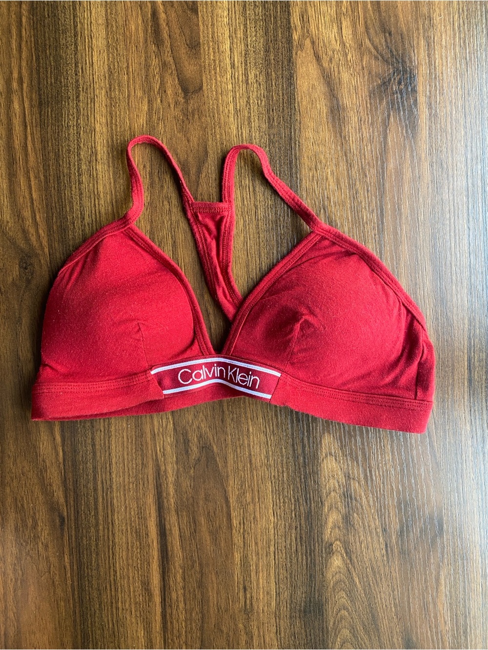 Calvin Klein Red & Black Cotton Wireless Bralette Duo - Picture 2 of 5